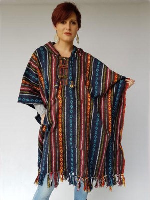 Mexican style hippie poncho from Nepal