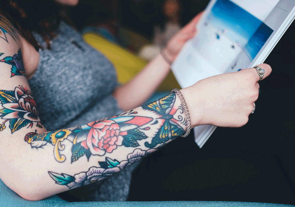 Bohemian arm tattoo
