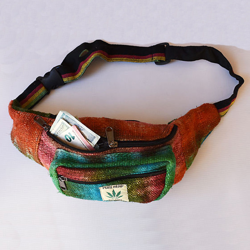 Dip dyed hemp fanny pack