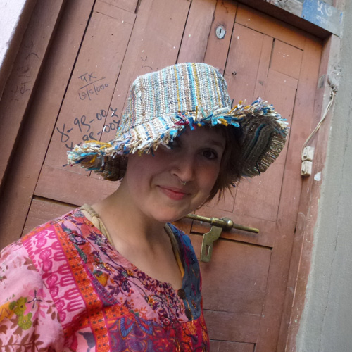 Funky pure hemp sun hat