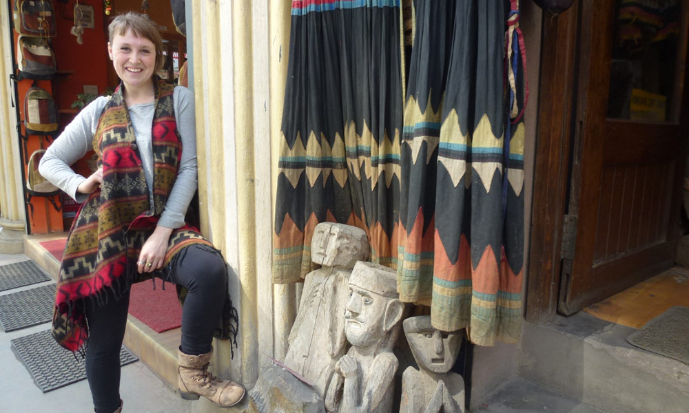 cotton hippie poncho from Nepal