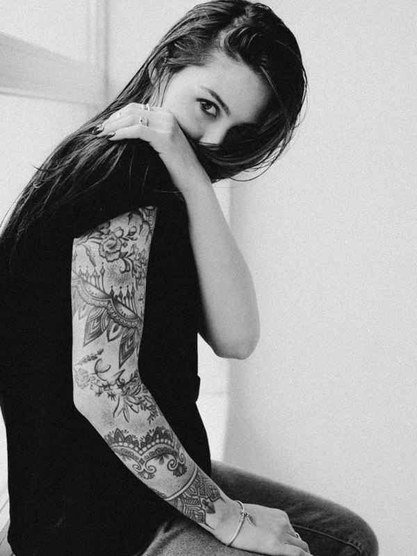 Bohemian arm tattoo