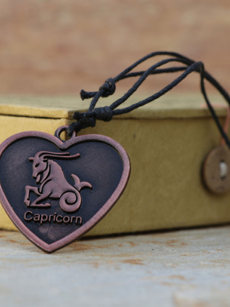 Capricorn Copper Pendant