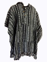 Black & white poncho
