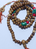 Bone mala with turquoise