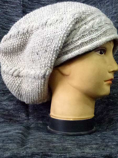 Cream wool slouch hat