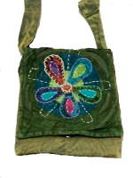 Hippie patch passport bag