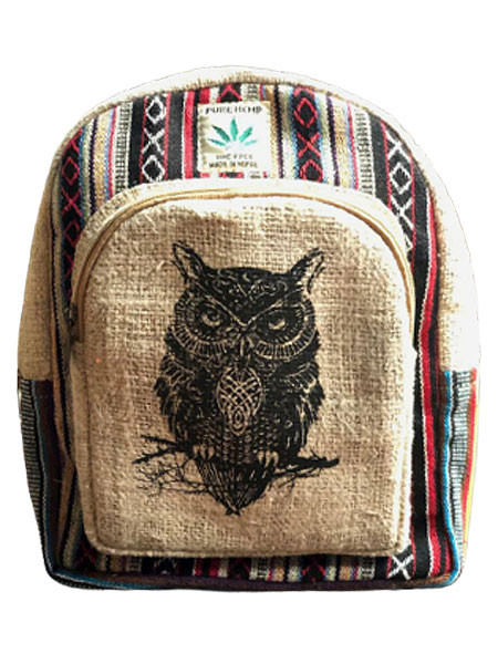 Owl Hemp Backpack