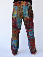 Patchwork Tie Dye Cotton Pants