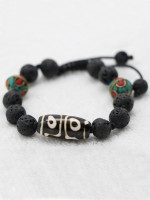 Lava stone wrist mala