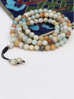 Hindu Om Amazonite Stone Japa Mala