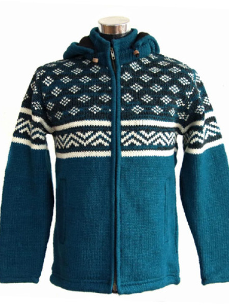 Hooded Wool Jersey