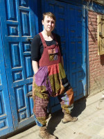 Funky patchwork dungaree