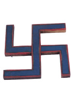 Wooden swastik wall hanging
