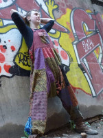 Funky patchwork dungaree