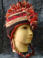 Mohican sherpa hat-maroon
