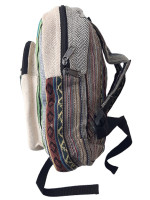 Pure hemp backpack made with a mix of woven cotton