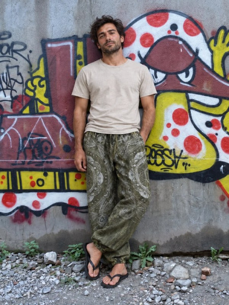 Stonewashed Sacred Geometry Festival Pants