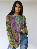 Print Hippie Top