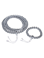 8mm Crystal Stone Mala Necklace and Bracelet Set, Handcrafted in Nepal by Himalayan Handmades International.