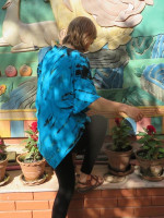 Tie dye viscose top