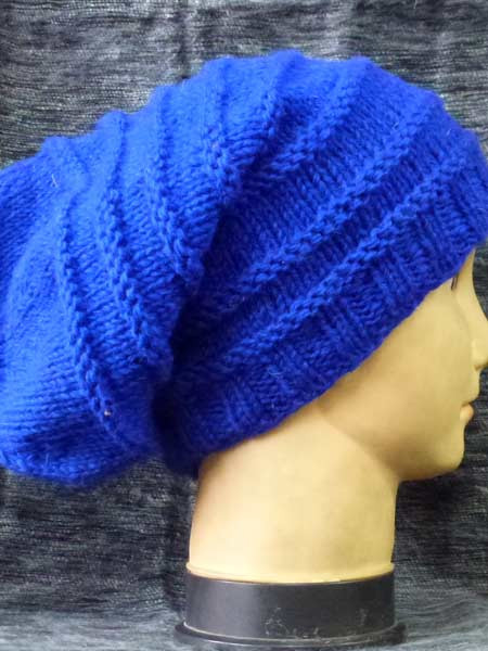 Blue slouchy beanie