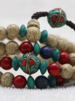 Lotus seed prayer beads necklace