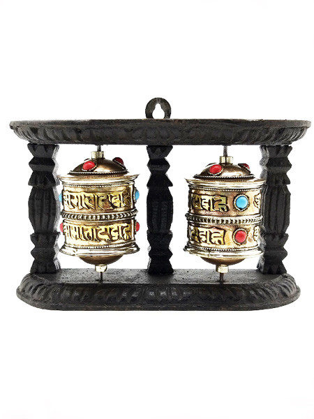 Wood Stand Prayer Wheel