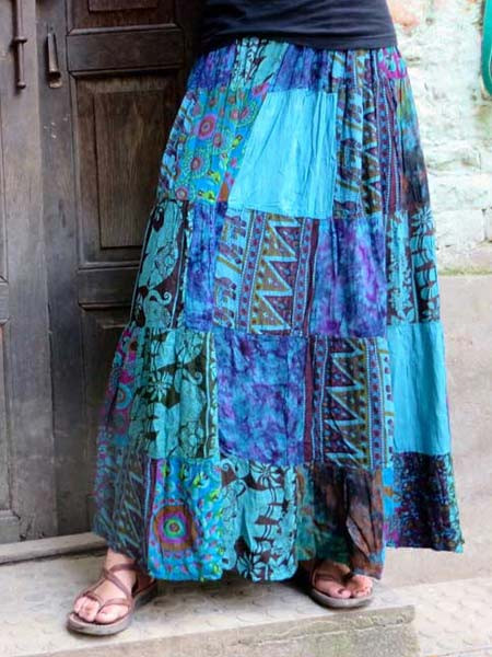 Rayon maxi skirt