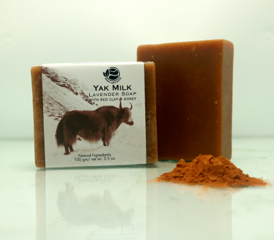 Yak Milk Lavender Soap with Red Clay