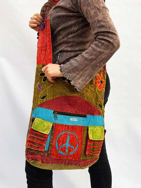 Nepali cotton hobo bag