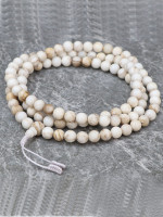 Antique conch shell 108 bead prayer mala