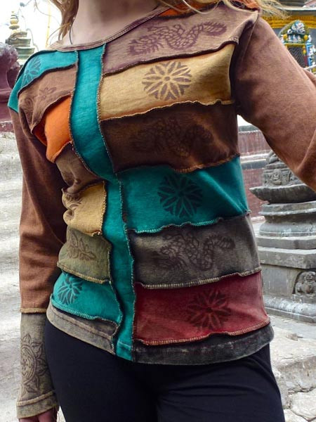 Patchwork hippie top