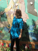 Tie dye viscose top