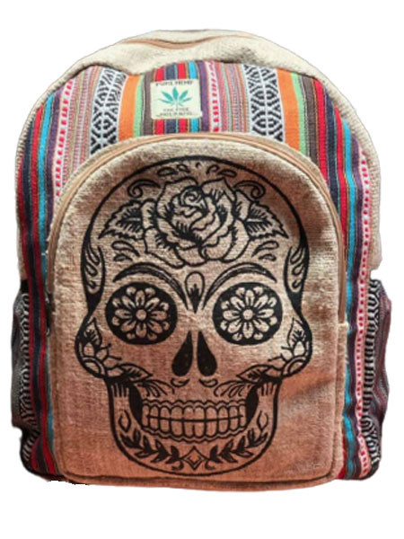 Skull Hemp & Cotton Backpack