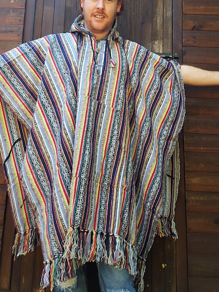 Tibetan weave poncho
