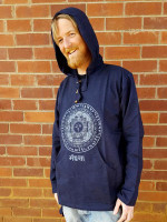 Mandala Print Cotton Hooded Shirt