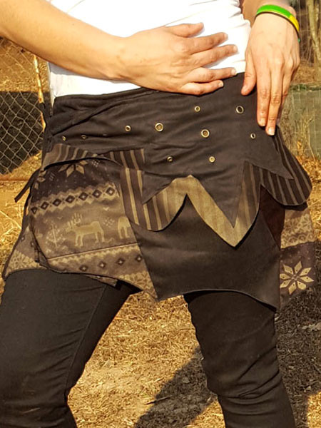 Hippie festival mini skirt