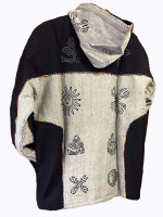 Tibetan Style Fleece-Lined Printed Jacket