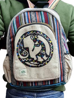 Pure hemp backpack made with a mix of woven cotton