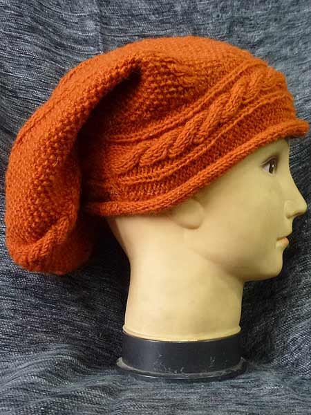 Terracotta slouchy beanie