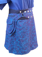 Printed snap wrap hippie skirt