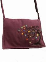 Boho bags, embroidered tree of life design