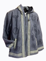 Grey print Nepal jacket