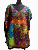 Fashion from Nepal. Bright, colourful cotton top.