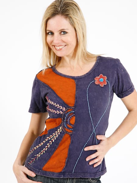 Half sun hippie top