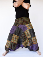 Striped Patchwork Harem Pants