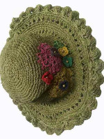Funky crochet hemp hat
