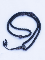 Handcrafted 6 mm Carnelian stone Japa Mala necklace and wrist mala set from Nepal, designed for meditation and spiritual practices