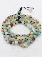Amazonite stone prayer beads necklace